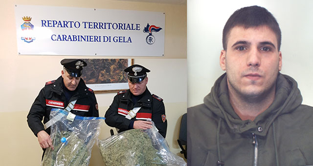 Giovane catanese arrestato dai CC con 5 kg di droga